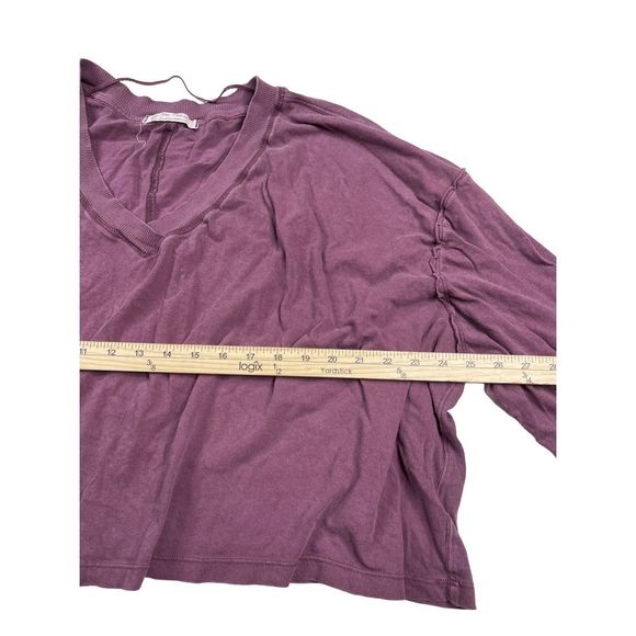 Free People Buffy Balloon Sleeve Top in Plum Blossom size M - Picture 13 of 13